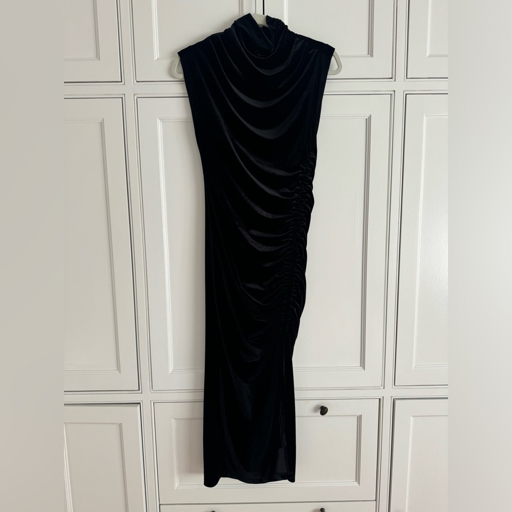 Anthropologie Maya Ruched Velvet Dress